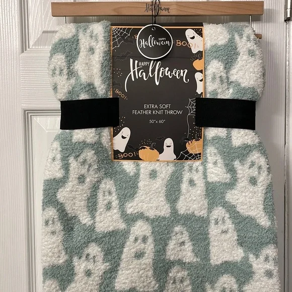 Happy Halloween Bedding Mint Green Ghost Blanket 5x60by Happy